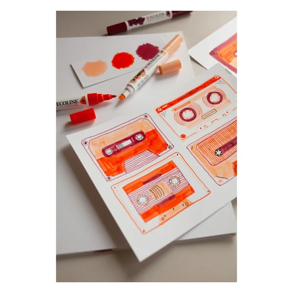 Feutres Duotip Talens Ecoline « Set couleurs secondaires »
