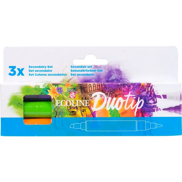 Feutres Duotip Talens Ecoline « Set couleurs secondaires »