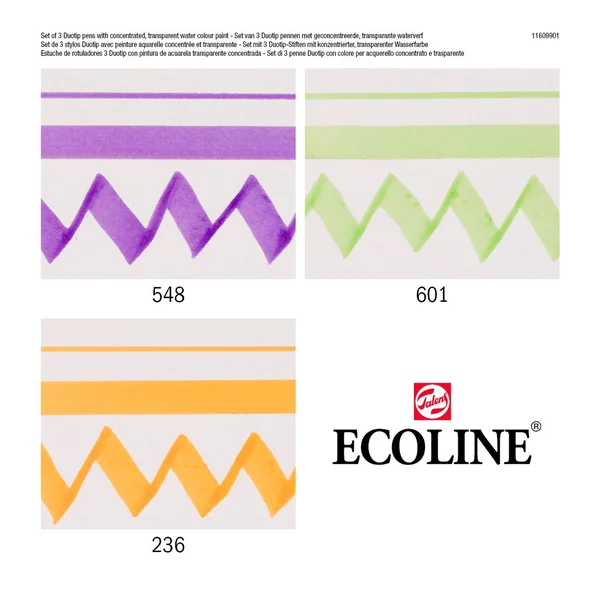 Feutres Duotip Talens Ecoline « Set couleurs secondaires »