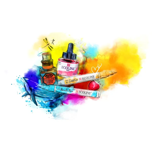 Feutres Duotip Talens Ecoline « Set couleurs secondaires »