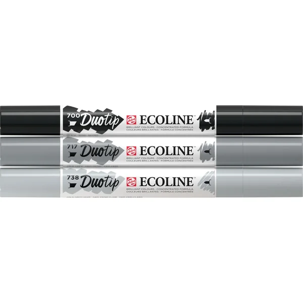 Feutres Duotip Talens Ecoline « Set Noir- Gris »