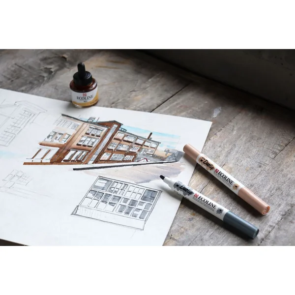 Feutres Duotip Talens Ecoline « Set Urban Landscape »