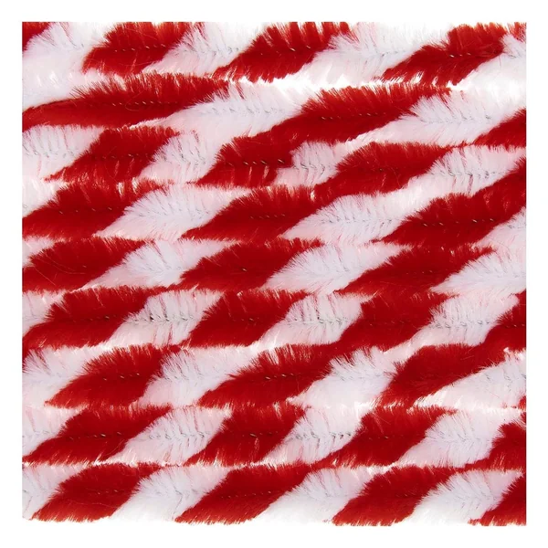 Fil chenille « Rouge/Blanc », 10 pc.