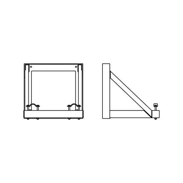 Fixation murale ASD FM39 aluminium pour structure perpendiculaire ou parallèle au mur