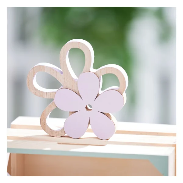 Fleur en bois VBS « Duo »