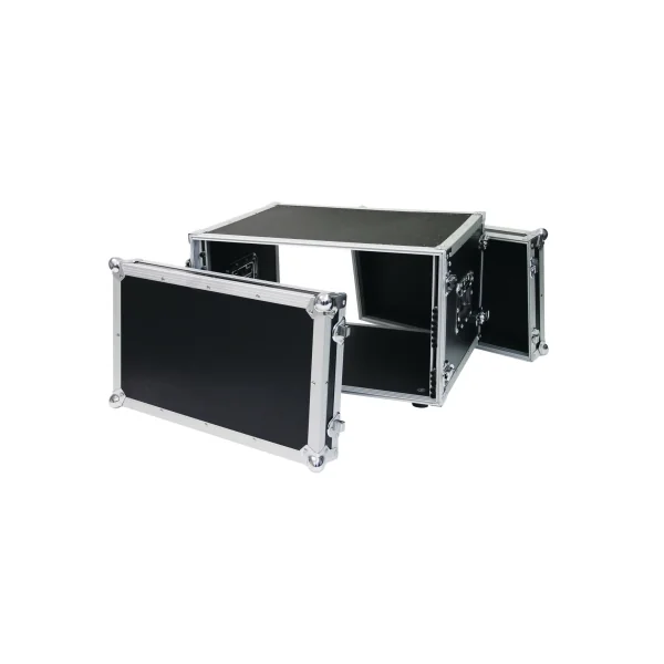 Flight case pour rack d'effet 6U 2 capots version fermeture grenouille