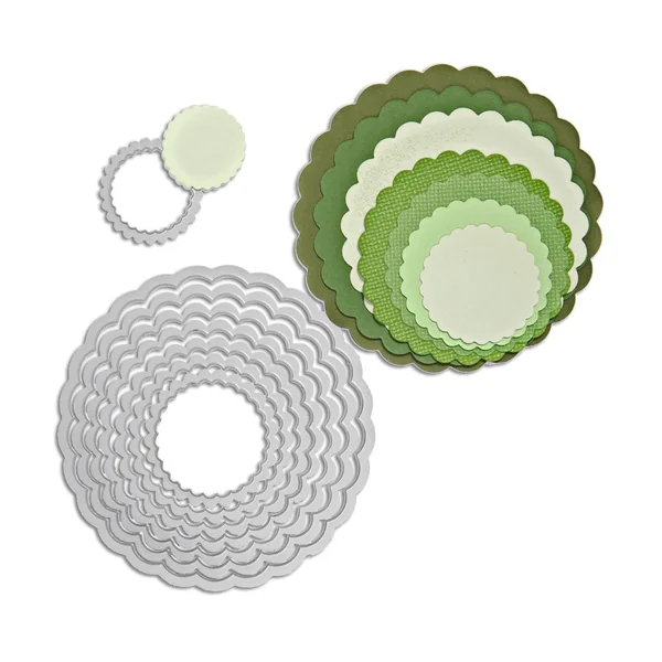 Gabarit d''estampe Sizzix Framelits « Cercle cranté »