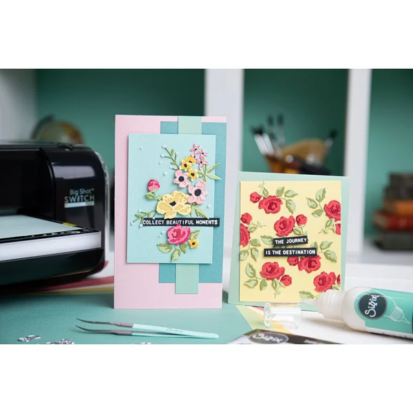 Gabarit d’estampe Sizzix Thinlits « Brushstroke Flowers Mini by Tim Holtz »
