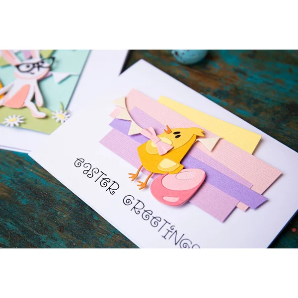 Gabarit d'estampe Sizzix Thinlits « Bunny + Chick by Tim Holtz »