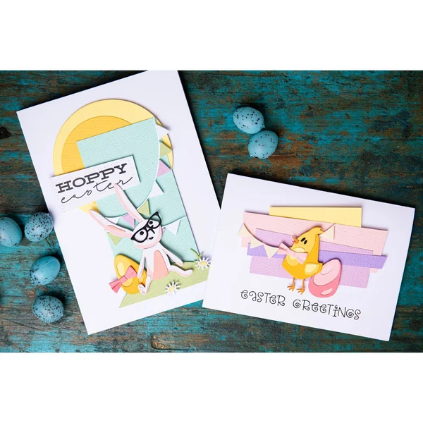 Gabarit d'estampe Sizzix Thinlits « Bunny + Chick by Tim Holtz »