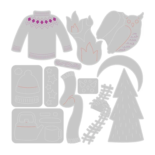 Gabarit d’estampe Sizzix Thinlits « Cozy Woodland »