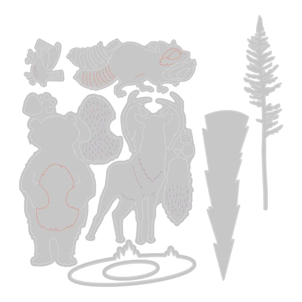 Gabarit d’estampe Sizzix Thinlits « Forest Animals #2 »