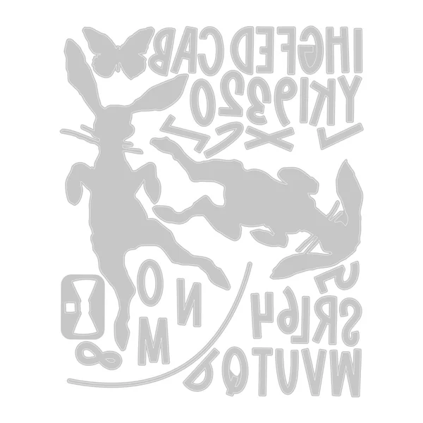 Gabarit d'estampe Sizzix Thinlits « Hippity Hop by Tim Holtz »