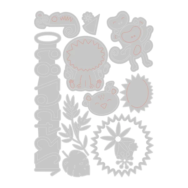 Gabarit d'estampe Sizzix Thinlits « Jungle Fun »