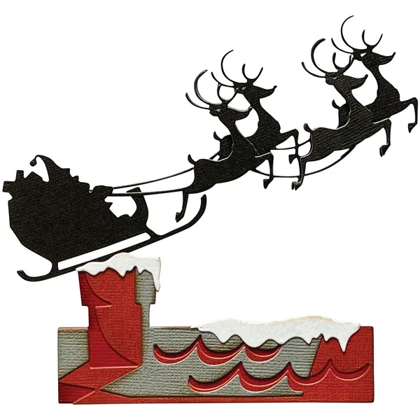Gabarit d’estampe Sizzix Thinlits « Reindeer Sleigh by Tim Holtz »