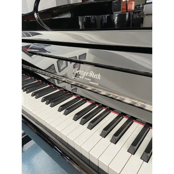 GEORGE STECK US-25-SD PIANO DROIT Noir Brillant Chrome
