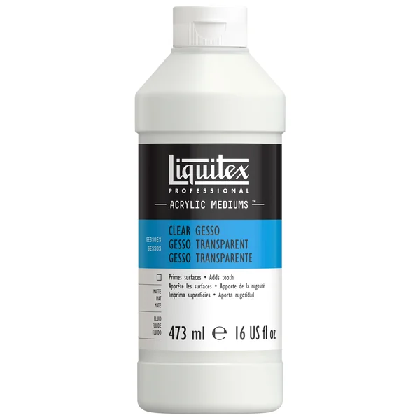 Gesso transparent acrylique, préparateur de surface