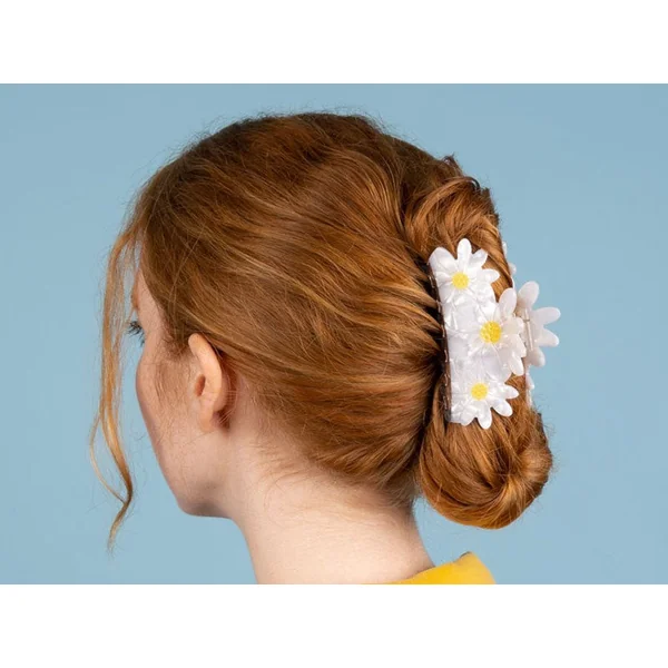 Grande pince à cheveux - Pâquerettes