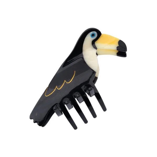 Grande pince à cheveux - Toucan