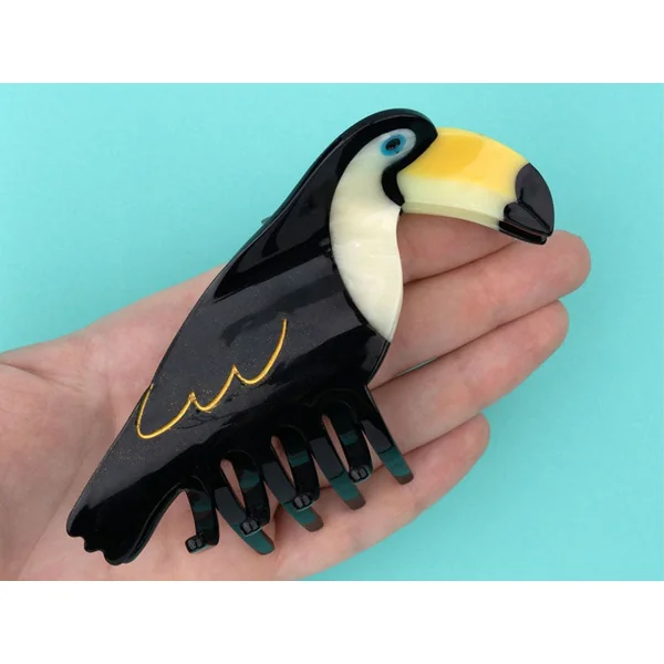 Grande pince à cheveux - Toucan