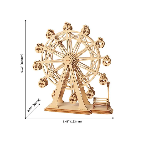 Grande roue en bois à assembler