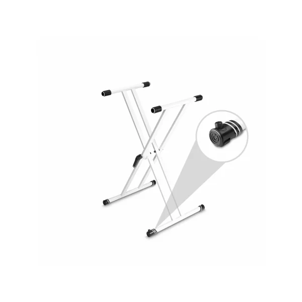 Gravity KSX 2 W - Stand pour Clavier en X, deux niveaux blanc