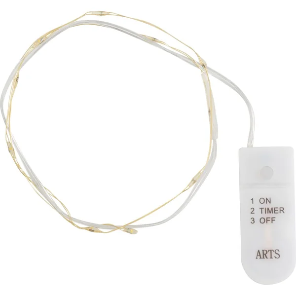 Guirlande lumineuse micro-LED, avec minuterie, fil doré, 10 LED