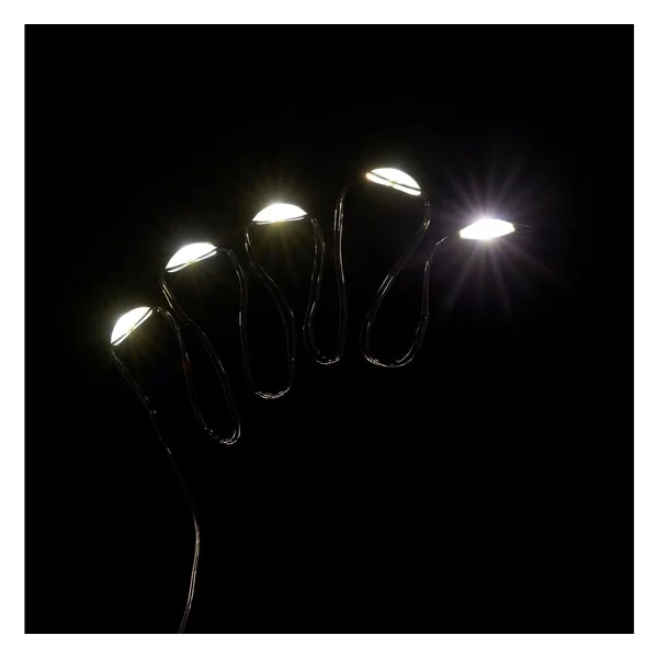 Guirlande lumineuse micro-LED avec minuterie, fil noir,20 LED