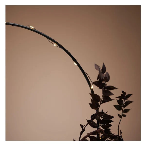 Guirlande lumineuse micro-LED avec minuterie, fil noir,20 LED