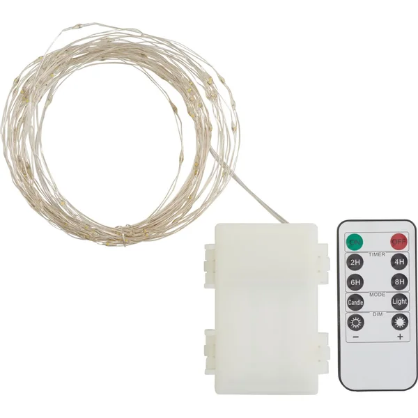 Guirlande lumineuse micro-LED d'extérieur, avec télécommande, 100 LED
