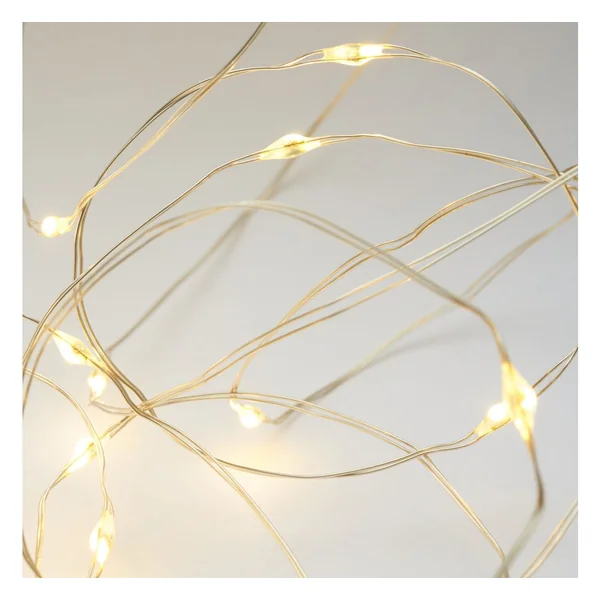 Guirlande lumineuse micro-LED d'extérieur, avec télécommande, 50 LED