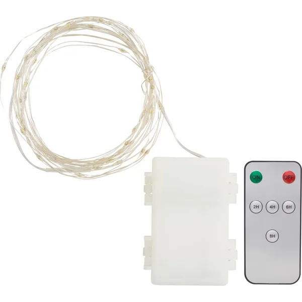 Guirlande lumineuse micro-LED d'extérieur, avec télécommande, 50 LED