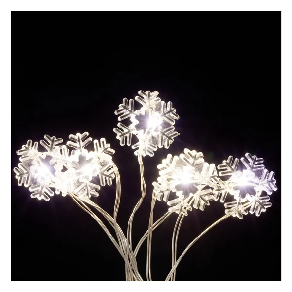 Guirlande lumineuse micro-LED VBS « Flocon de neige », avec minuterie