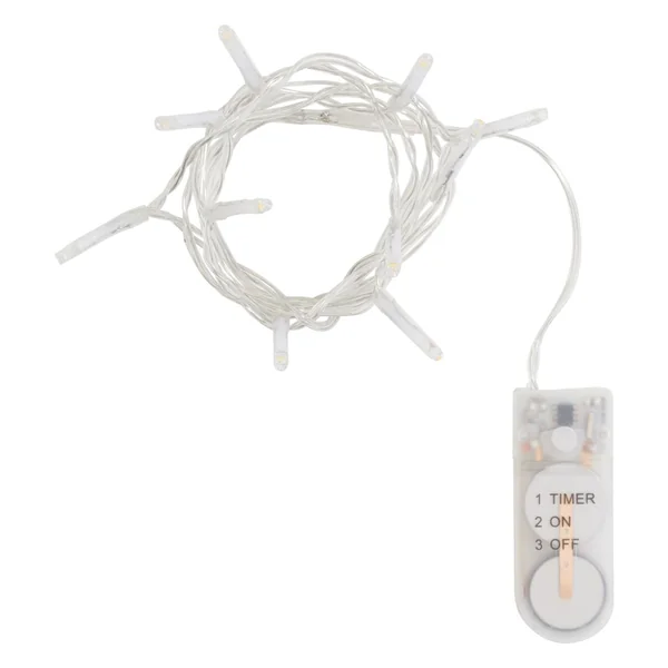 Guirlande lumineuse mini-LED VBS, avec minuterie, avec piles boutons