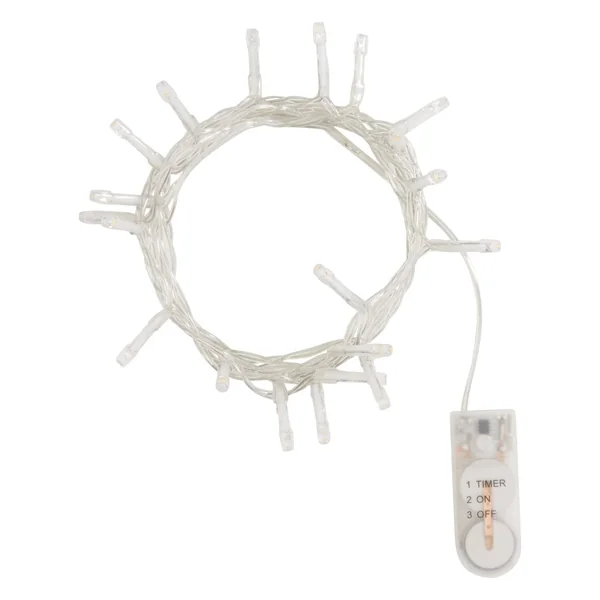 Guirlande lumineuse mini-LED VBS, avec minuterie, avec piles boutons