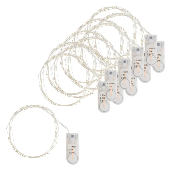Guirlandes lumineuses micro-LED avec minuterie VBS, 10 pc.