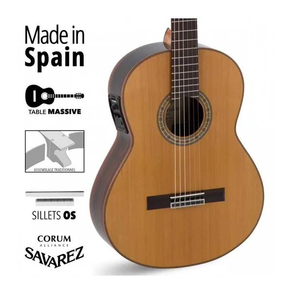 Guitare Classique Electro Admira A10 E Cèdre Massif / Palissandre Indien
