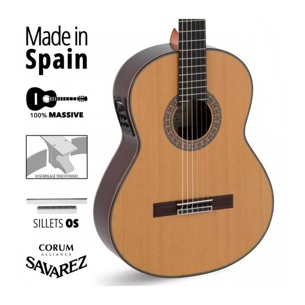 Guitare Classique Electro Admira A20 E Cèdre Massif / Palissandre Indien Massif