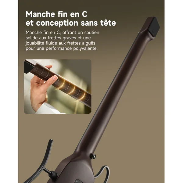 Guitare Classique Electro Donner HUSH-C Nylon Travel Guitar Black