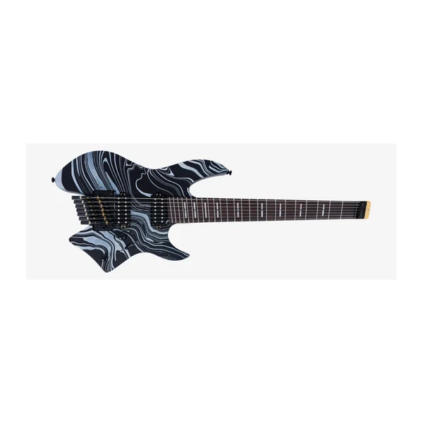 Guitare Electrique 7 Cordes LARRY CARLTON X6 Headless 7 Black Swirl