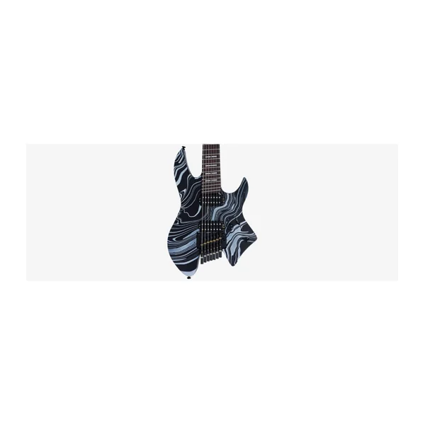 Guitare Electrique 7 Cordes LARRY CARLTON X6 Headless 7 Black Swirl