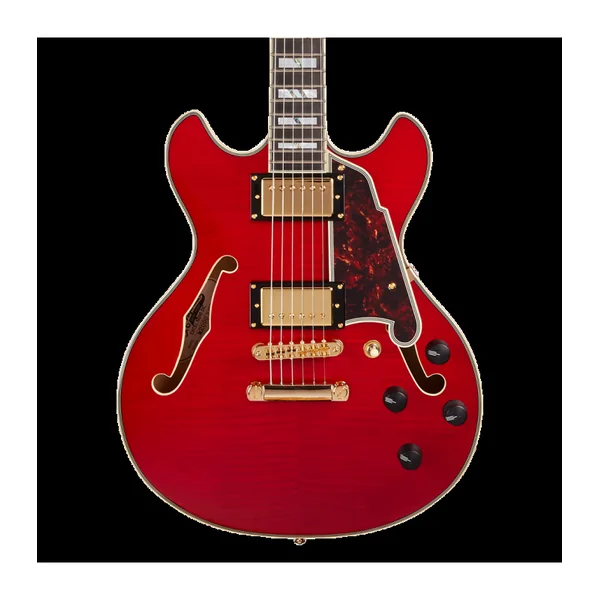 Guitare Electrique D'ANGELICO Excel Mini DC Trans Cherry