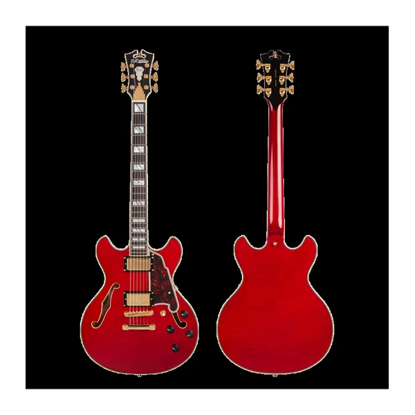 Guitare Electrique D'ANGELICO Excel Mini DC Trans Cherry