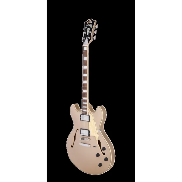 Guitare Electrique D'ANGELICO Premier DC XT - Salin Desert Gold + housse