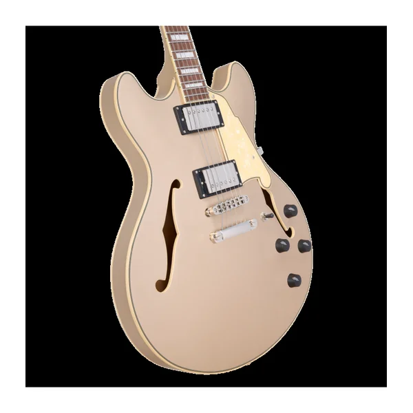 Guitare Electrique D'ANGELICO Premier DC XT - Salin Desert Gold + housse