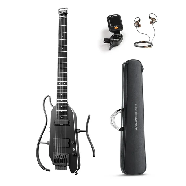 Guitare Electrique Donner HUSH-X Pro Travel Guitar White