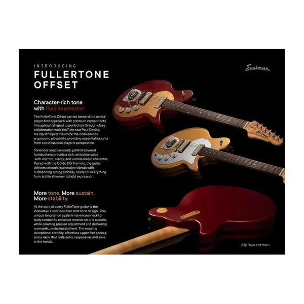 Guitare Electrique Eastman FullerTone OFFSET'62 GOLD