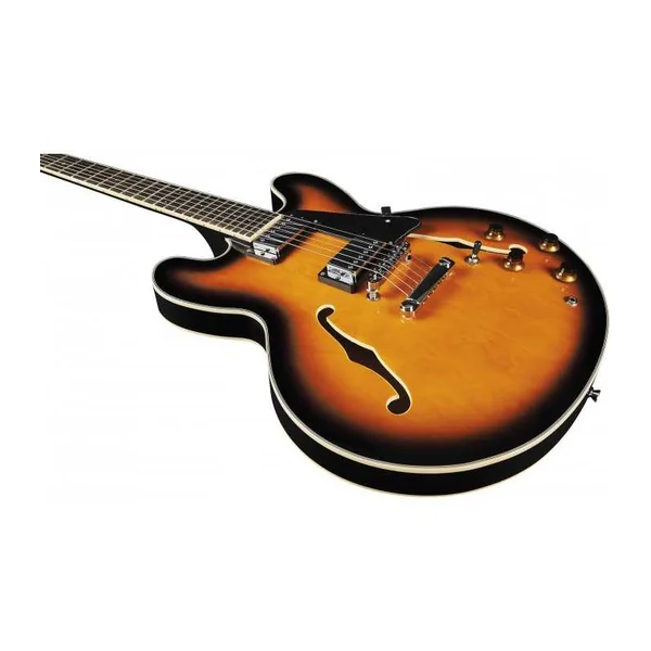Guitare Electrique EKO FUSION-SB - Type Hollowbody double cut - Sunburst