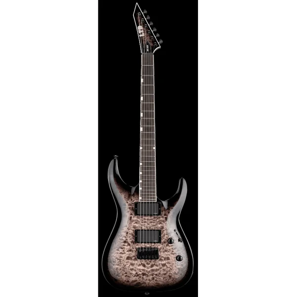 Guitare Electrique LTD MH400HTQM-STBLKSB - Modèle 400 - MH-400 HT QM See Thru Black Sunburst