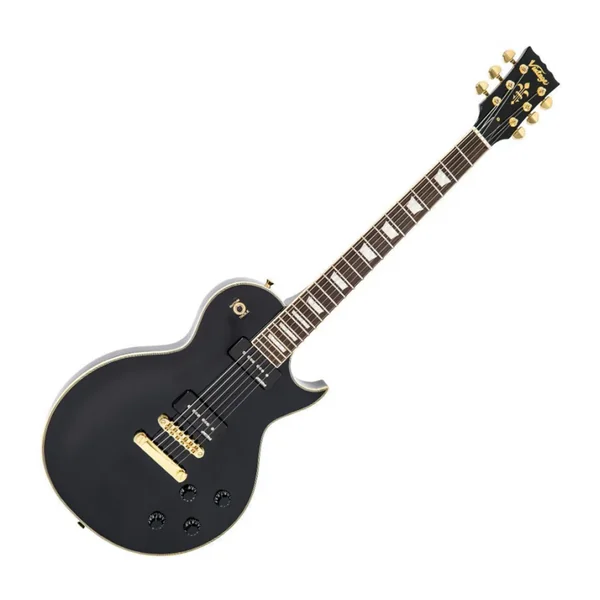 Guitare Electrique VINTAGE V100BB - GOLD HARDW BLACK GLOSS